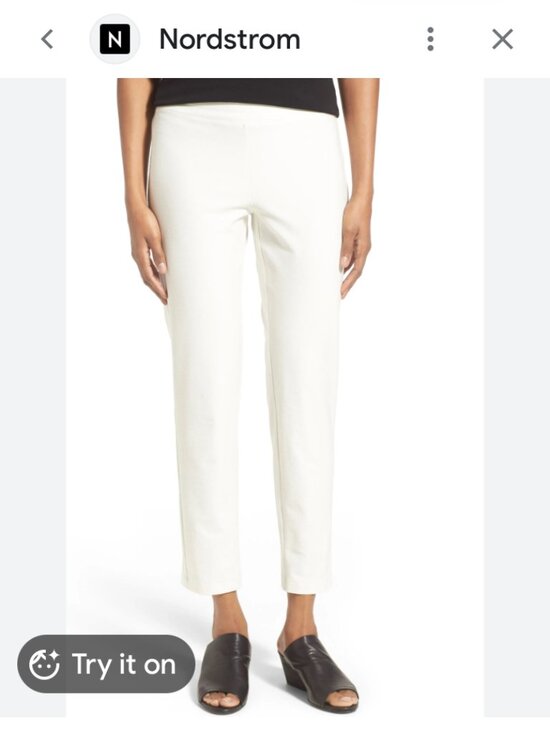 Eileen Fisher Pants - EILEEN FISHER SLIM ANKLE PANT in Bone NWT XL